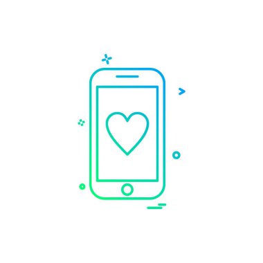 Mobil simge tasarım vektörü