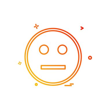 Kızgın emoji simgesi tasarım vektörü