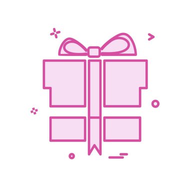 Giftbox simge tasarlamak vektör