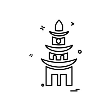 Tapınak simge tasarlamak vektör