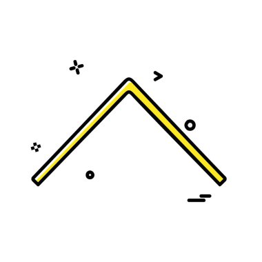 Yukarı ok simgesi tasarım vektörü