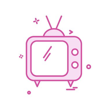 TV simgesi tasarım vektörü