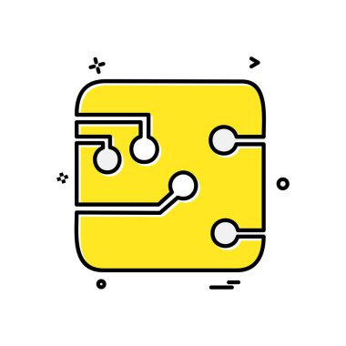 Devre levhasını simge tasarlamak vektör 