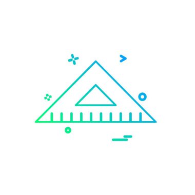 Geometri ölçek simge tasarlamak vektör