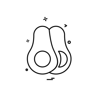 Meyve simgesi tasarım vektörü