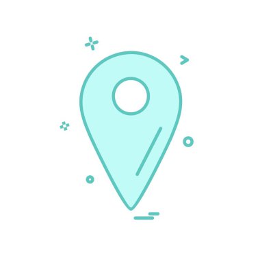 PIN düz simge vektör çizim 