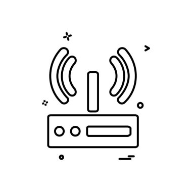 Wifi simge tasarım vektörü