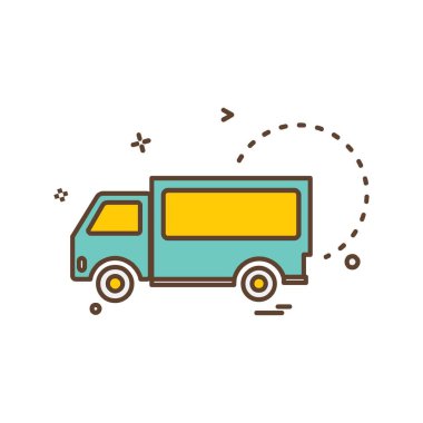 Kamyon simgesi tasarım vektörü