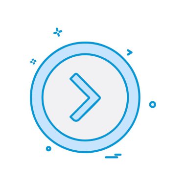 Sağ ok simge tasarlamak vektör