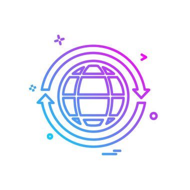 Küre simge tasarlamak vektör