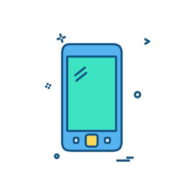 Akıllı Telefon Simgesi Tasarım Vektörü