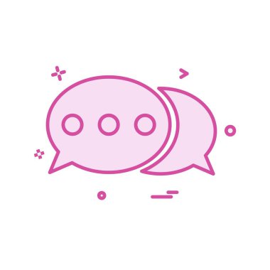 Sohbet simgesi tasarım vektörü