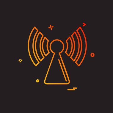 Wifi simge tasarım vektörü