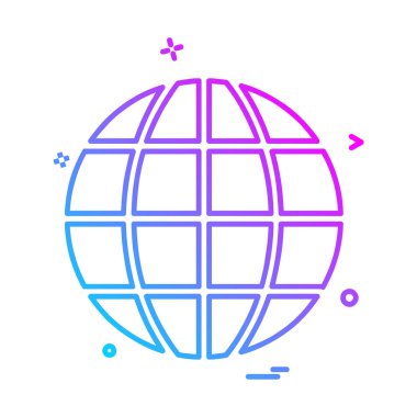 Küre simge tasarlamak vektör