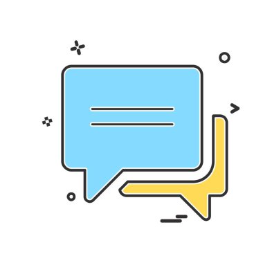 İleti simgesi tasarım vektörü