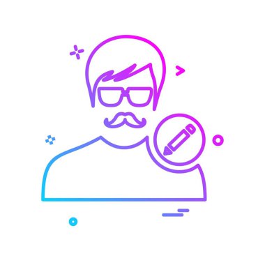 Avatar erkek simge tasarım vektörü