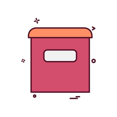 E-posta simgesi tasarım, renkli vektör çizim