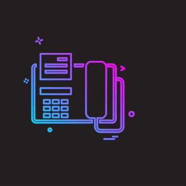 Telefon simgesi tasarım vektörü 