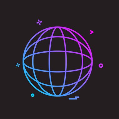 glob harita simge vektör tasarımı