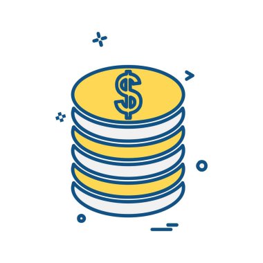 Doları simge tasarlamak vektör