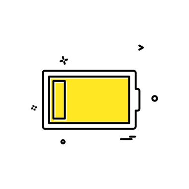 Batarya simgesi tasarım vektörü