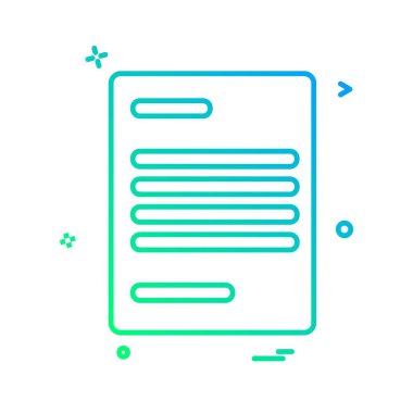 Belge simgesi tasarım vektörü