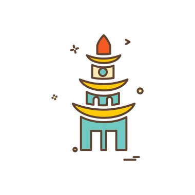 Tapınak simge tasarlamak vektör