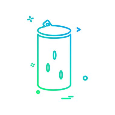 İçki simgesi tasarım, renkli vektör çizim 