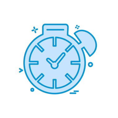 saat düz ikon vektör illüstrasyonu 