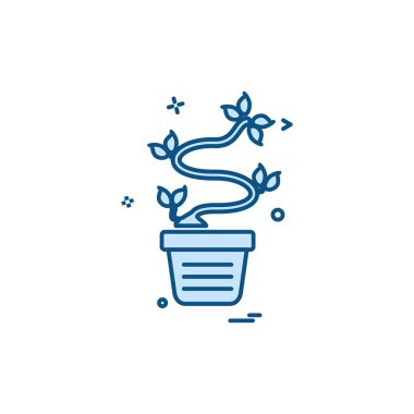 Bitki simgesi tasarım vektörü 