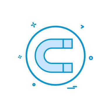 Mıknatıs simge vektör tasarımı