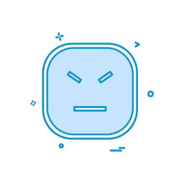 Üzgün emoji simgesi tasarım vektörü