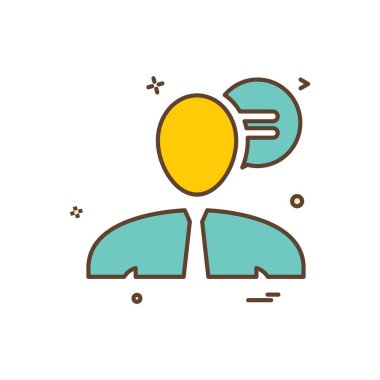 Sohbet simgesi tasarım vektörü