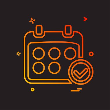 Takvim simgesi tasarım vektörü