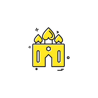 Cami simge tasarlamak vektör 