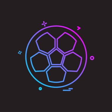 Futbol ikonu tasarım vektörü