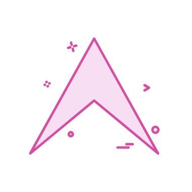 Yukarı ok simgesi tasarım vektörü