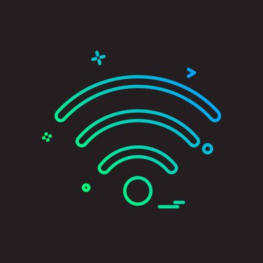 Wifi simge tasarım vektörü