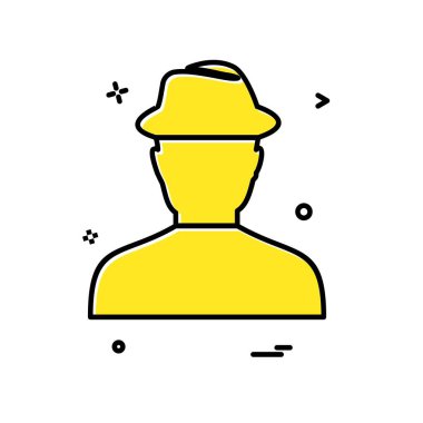 Avatar erkek simge tasarım vektörü