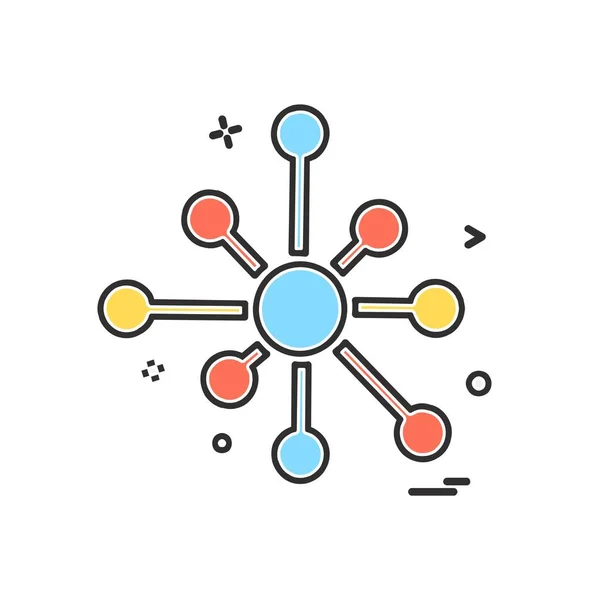 Geschäftsdiagramm Flache Ikone Vektor Illustration — Stockvektor