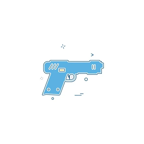 Pistola Pistola Policía Icono Arma Diseño Vectorial — Archivo Imágenes Vectoriales