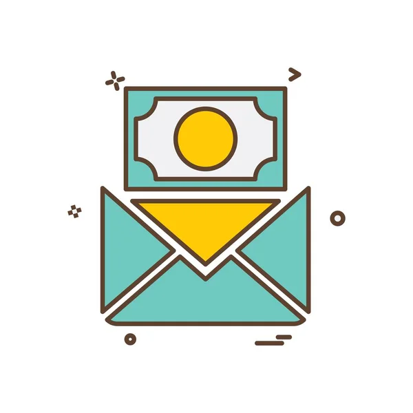 Design Ícone Mail Ilustração Vetorial Colorida — Vetor de Stock