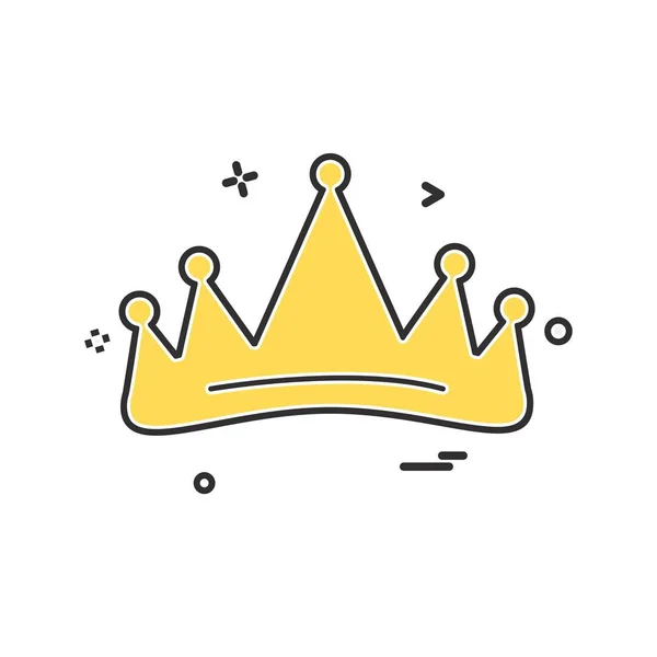 Crown Icon Design Vector — Stock Vector