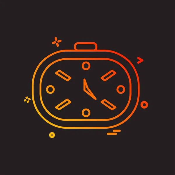 Reloj Icono Plano Vector Ilustración — Vector de stock