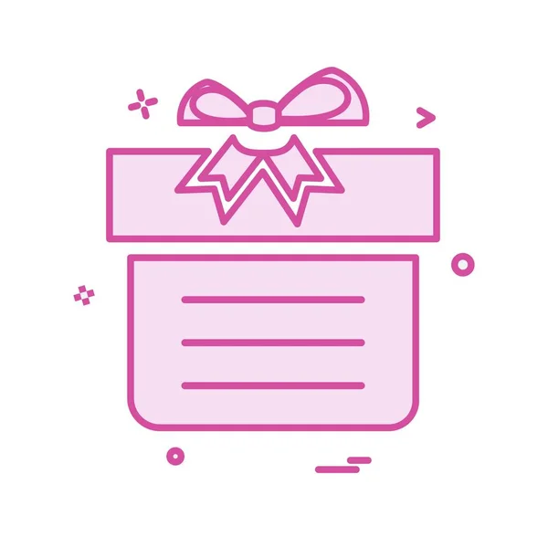 Giftbox Icon Design Vector Illustration — Stock Vector