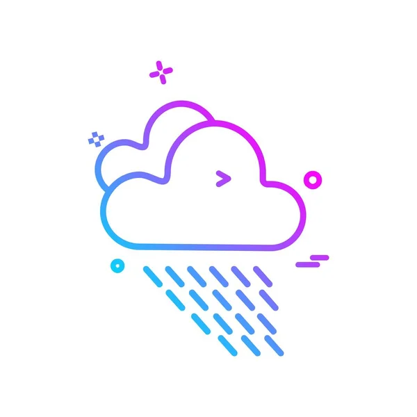 Yağmur Simgesi Tasarım Vektörü — Stok Vektör