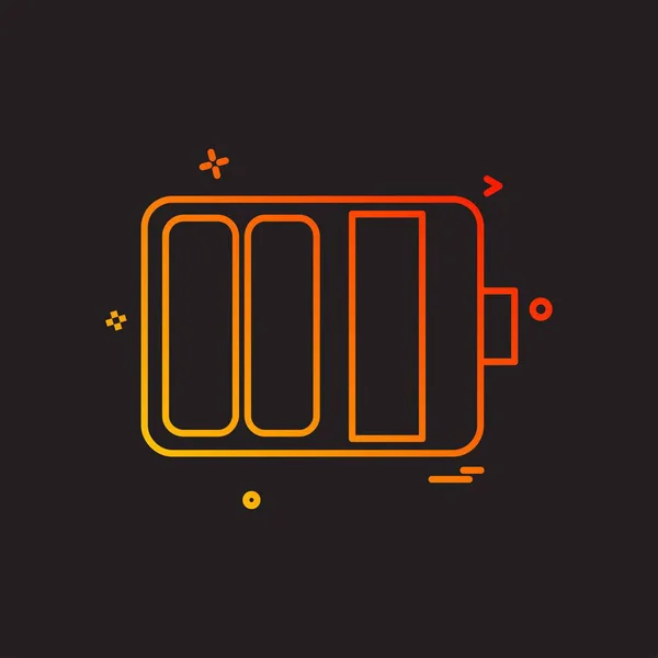 Batarya Simgesi Tasarım Vektörü — Stok Vektör