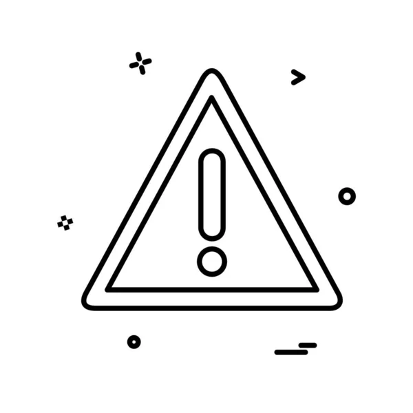 Caution Icon Design Vector — Stock Vector