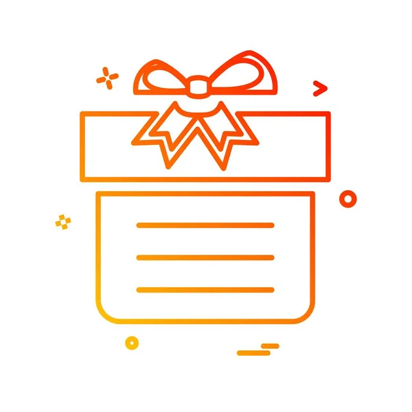 Giftbox 아이콘 디자인 일러스트 — 스톡 벡터