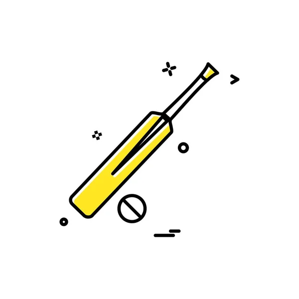 Fledermausball Cricket Symbol Vektor Design — Stockvektor
